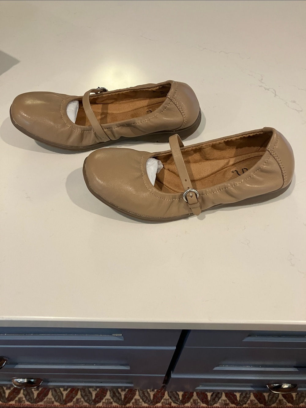 Earth Women's light natural Mary Jane Korvino Flats 6.5